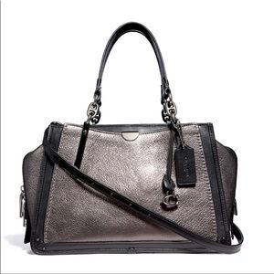 Coach Dreamer 27 Satchel in Metallic Graphite/Gunmetal